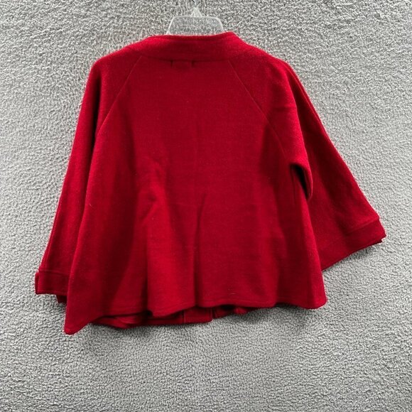 Vintage Tally Ho Womens Jacket Small Red 100% Wool Button Front Coat Outerwear - Picture 2 of 12